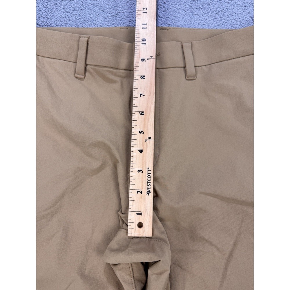 CRZ YOGA Men Chino Golf Pants 34 Khaki Stretch Performance Tech Flex Flat Front - Picture 7 of 10